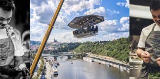 Vzhůru do oblak s Patrikem Bečvářem. Dinner in the Sky v nové lokaci Patrik Bečvář a večeře v oblacích